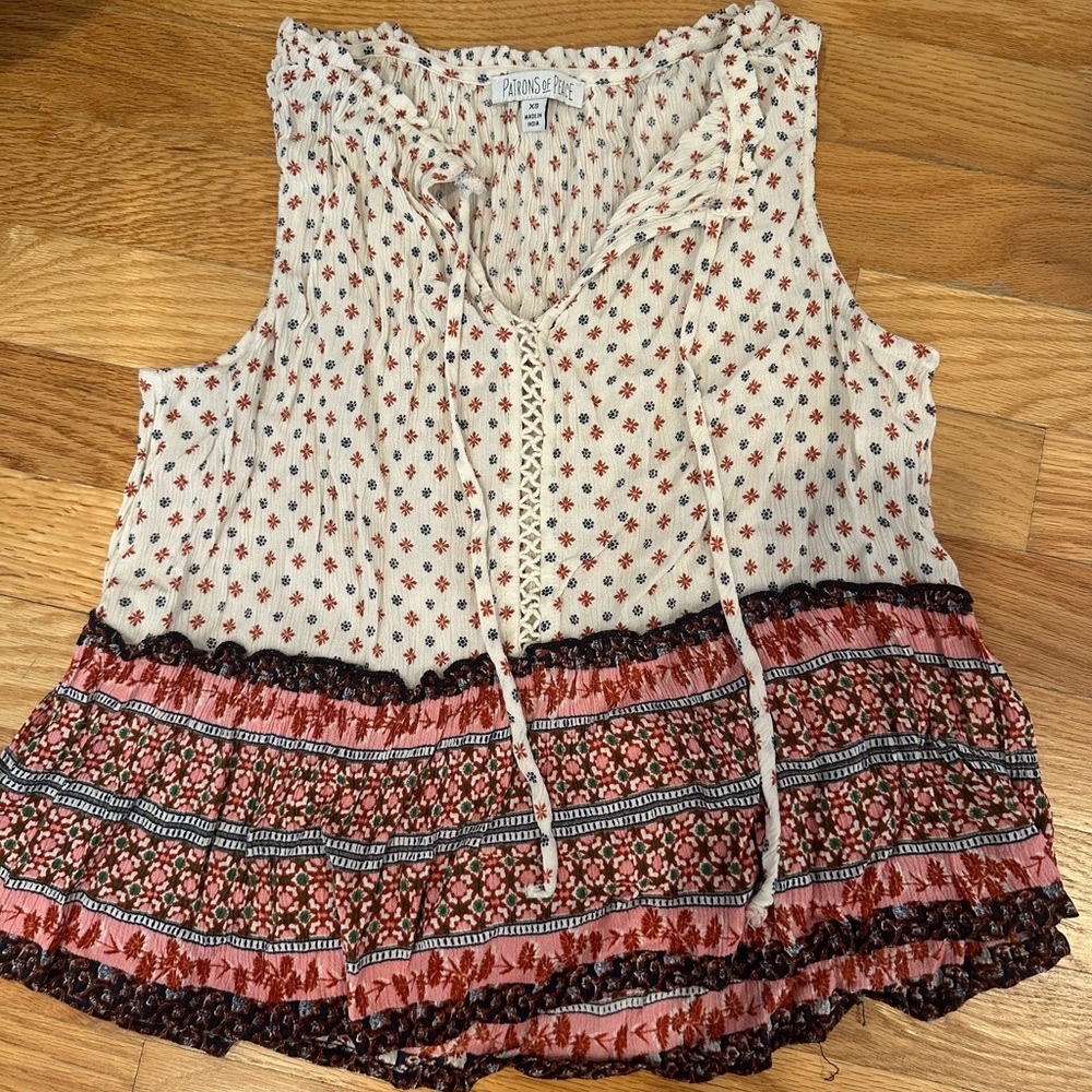 Cute multicolored loose cami top